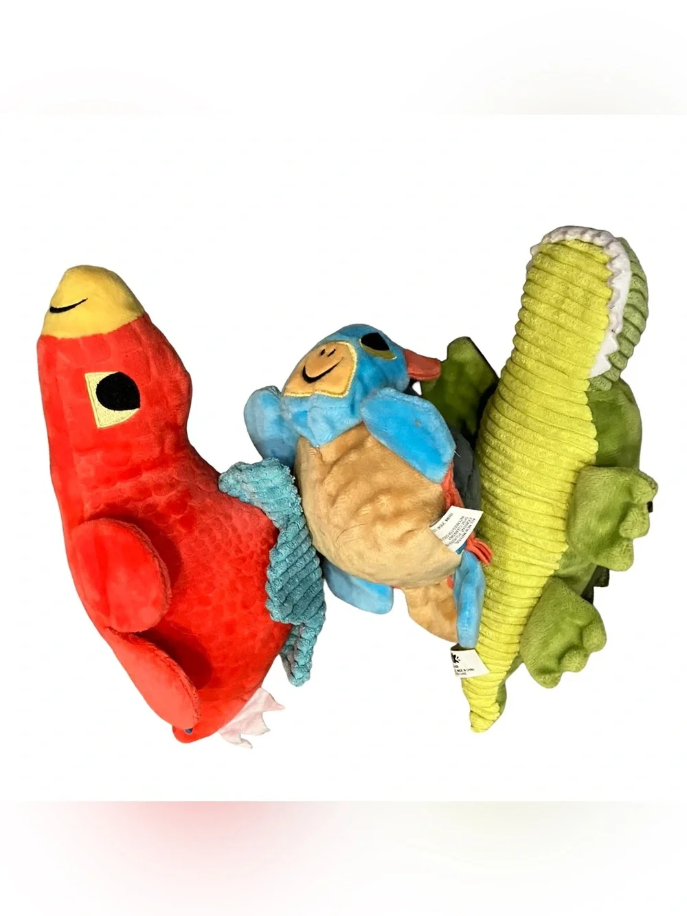 Bark Box Dawn Dogosaurus Stegosaurus Ankylosaurus Crocodile Dog Toy Plush Lot